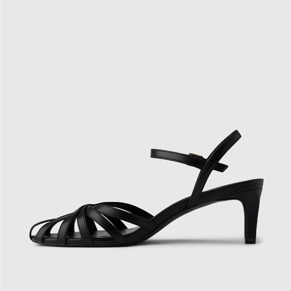 GAP black cage strappy heels